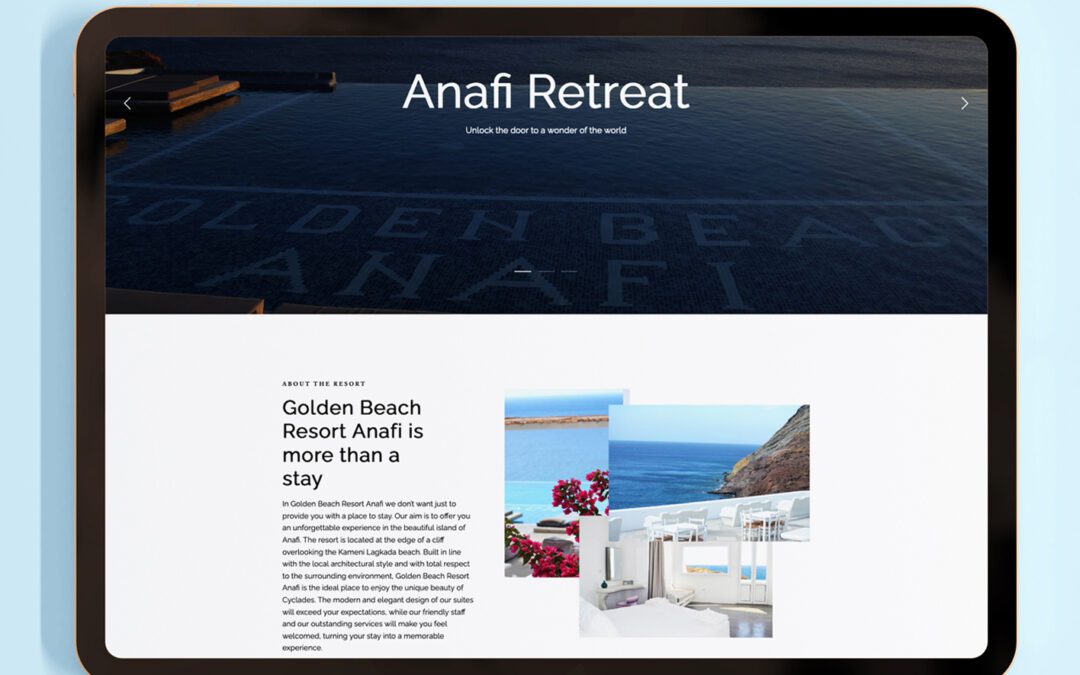 Golden Beach Anafi website